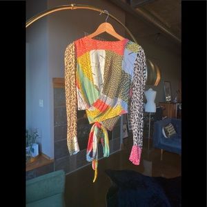 NWOT Anthropologie Bl-nk Leopard Blouse Top Size M